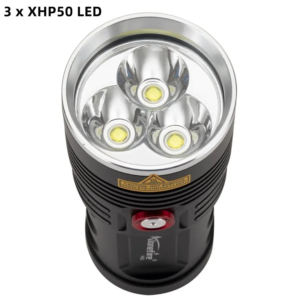 AloneFire-linterna LED H42 XHP50, recargable por USB, superbrillante, resistente al agua, para iluminación nocturna