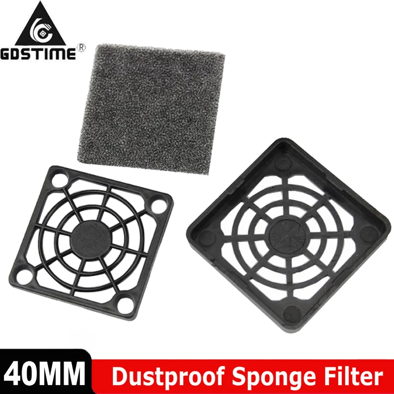 

10 PCS 40mm Guard Black Plastic Dustproof Dust Filter 4cm 40MM PC Cooler Computer Fan Filter Cover