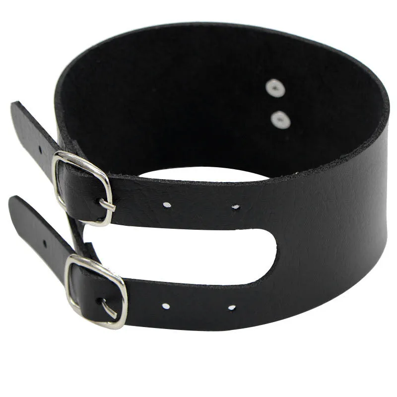 New Black Leather Round Choker Necklace Collar Neck Punk Necklace Goth Choker women girls Trendy Rock Sexy Gothic Jewelry