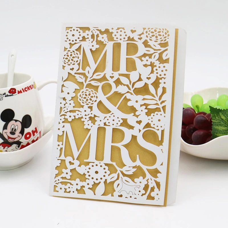 

10pcs/25pcs MR&MRS Wedding Invitation Card For Bridal Shower Engagement Birthday Invite Party Supplies