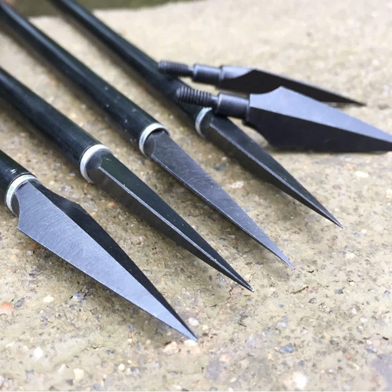 6/12pcs 100 Grain Arrowhead Broadheads Tip Points Archery Hunting Arrow Head Outdoor Sports  Bow and Arrow