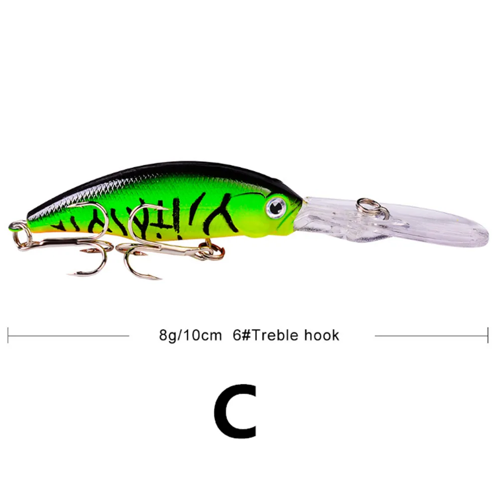 1PCS 8g/10cm Minnow Fishing Lure Floating Wobbler Plastic Hard Bait  Crankbait 3D Eyes Trolling Carp Pike Bass Pesca Tackle