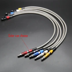 Steel  cable Braided Bike Dirt pipe Banjo motorcycle Brake Hydraulic Line Hose Oil moto Tube Length can be customized color