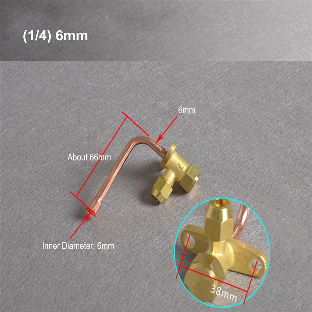 1Pc Menebal Air Conditioner Valve BSP Benang 3 Cara Bend Flare Tube Split Expansion Valve Untuk Terpisah AC