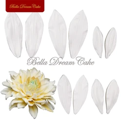 10pcs/set Dahlia Petal Silicone Veiner Mold DIY Handmade Fondant Flower Clay Craft Mould Cake Decorating Tool Baking Accessories