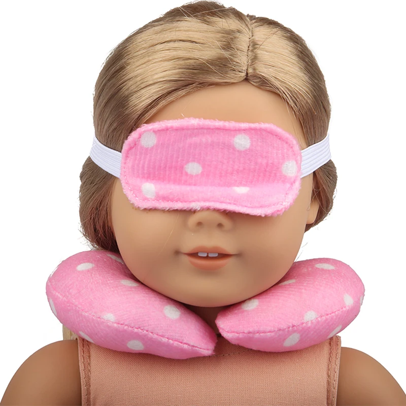 Our Generation Dolls Sleep Pillow Eye Masks Simulated 2 Sets For 18 Inch American Doll&43cm Baby Doll Accessories