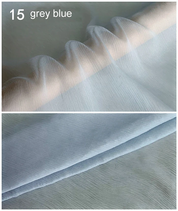 Schlichter, gefärbter Schal aus reiner Maulbeerseide, Textil-Crêpe-Stoffe aus gekreuzter Seide und Chiffon – Detail 21
