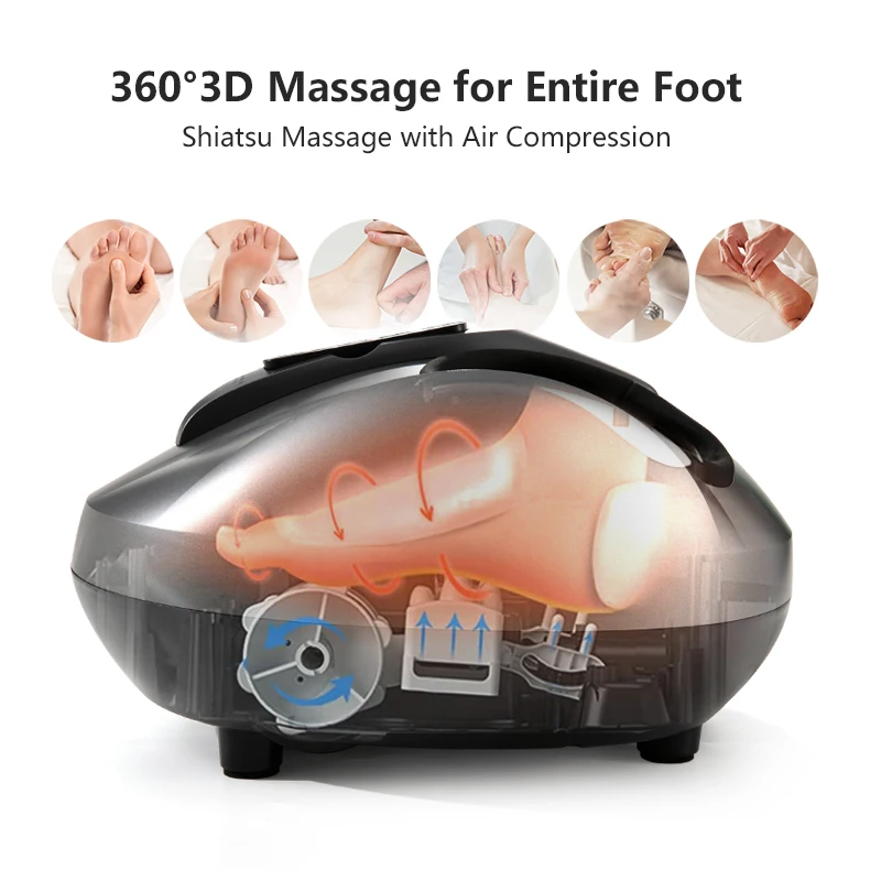 MARESE Electric Shiatsu Foot Massage Machine Air Compression Kneading Roller Massager Infrared Heating Therapy Health Care M118