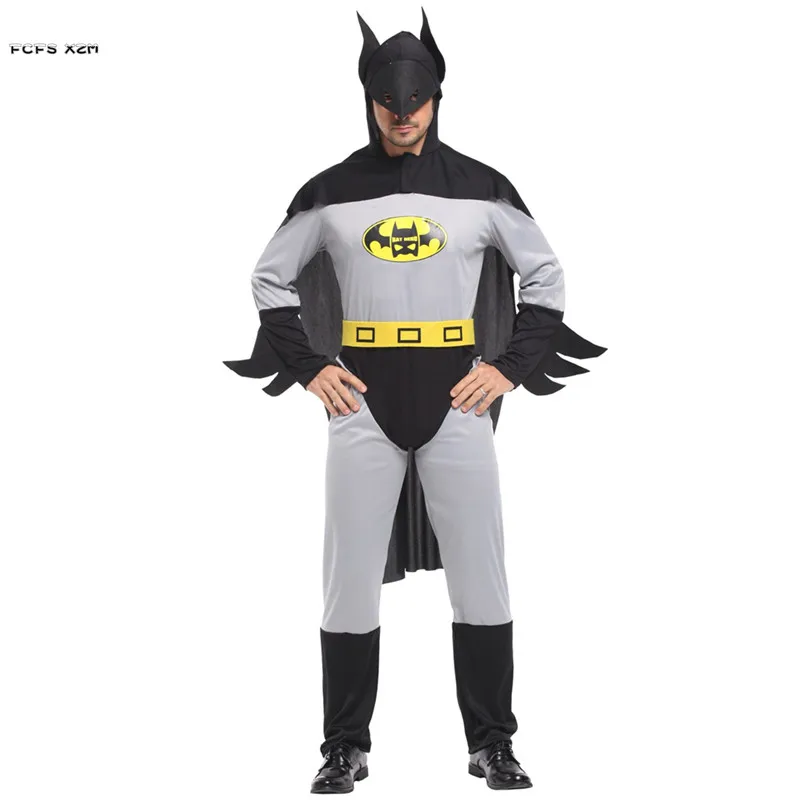 

Взрослый мужчина костюмы летучей мыши на Хэллоуин супергерой фильм косплей Пурим карнавал парад ночной клуб бал в маске ролевые игры праздничное платье