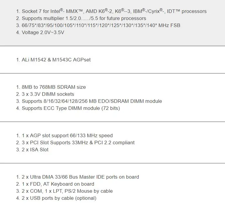 GA-5AA 586  100%OK Original 586 IPC Mainboard GA-5AA industrial motherboard with socket 7 CPU VGA 3*PCI 2*ISA IPC Board