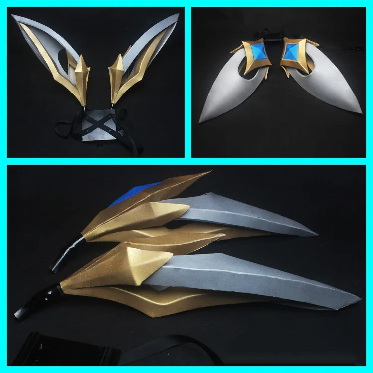 Game Kaisa Wings Headset Cosplay LOL KDA Kaisa Cosplay Wings PVC Prop for Halloween Cosplay Accessories