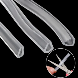 2 Meters U-channel Rubber Edging Sealing Strip Shower Door Glass Durable Multiple Size Sealing Tape Edge Guard Weatherstrip Tool