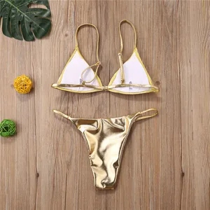 Sets of female bikini color golden color corejoulas set of female bikini bath push up padded for woman 11 Main Sales Bikini with Bunda Fill - №12