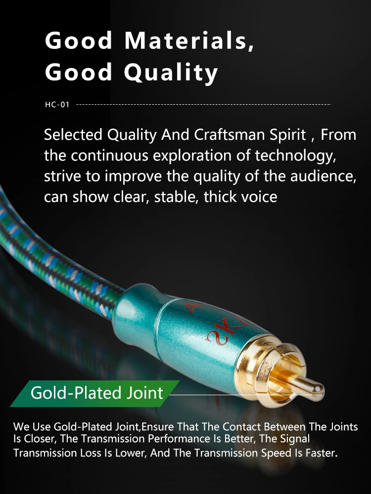 Цифровой коаксиальный аудиокабель SKW RCA к RCA SPDIF, штырь-штырь, провод OFC для ТВ, CD-плеера, усилителя, Hi-Fi сабвуфера, динамика