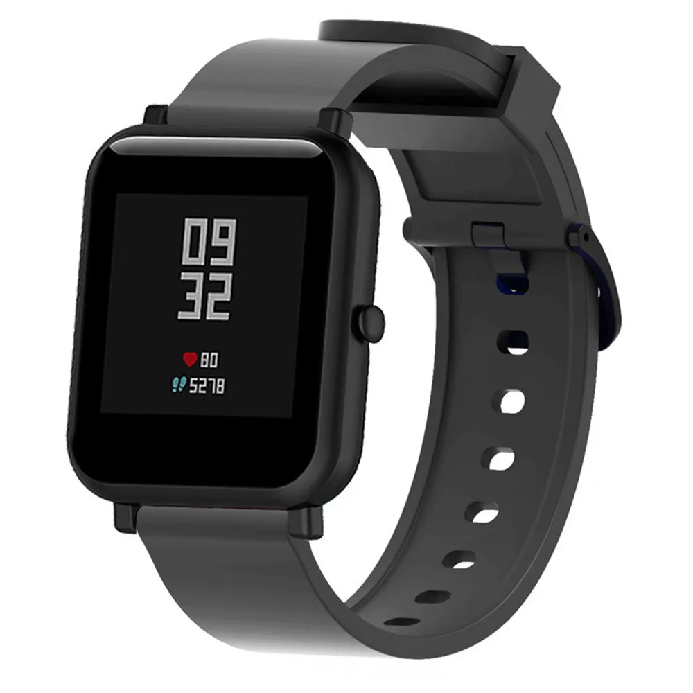 실리콘 스트랩 팔찌 Xiaomi Huami AMAZFIT bip S GTS 스마트 시계 밴드 Amazfit GTR 42mm Correa 손목 밴드, 샤오미 화미 어메이즈핏 빕 S GTS 스마트 시계 밴드