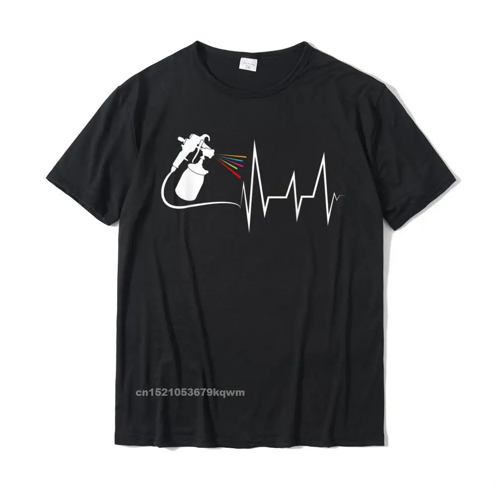 Car Painter Heartbeat Paint Gun Pulse EKG Auto Body Painter T-Shirt Cotton Tshirts For Boys Casual Tops Tees Brand Classic