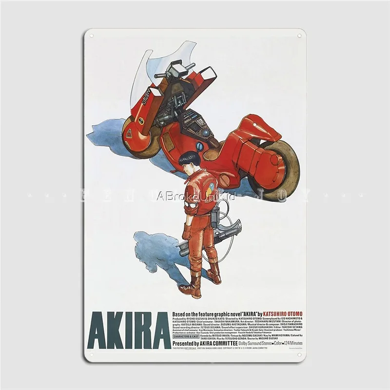 Akira Movie Alternative Metal Sign Club Bar Mural Painting Club Retro Tin Sign Poster