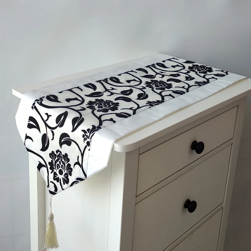 Camino de mesa de tela camaleón de estilo europeo, mantel de comedor para el hogar, mesa de centro, mueble de TV, mantel de seda de imitación