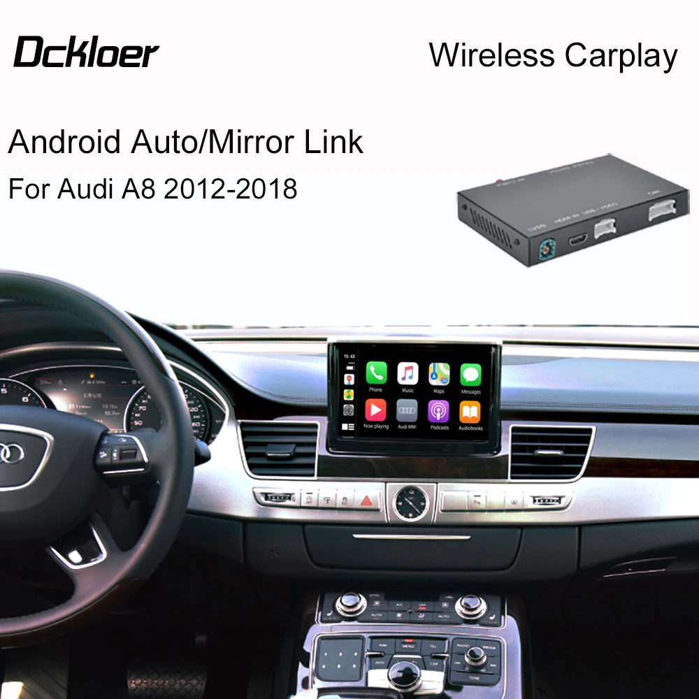 Wireless Apple CarPlay Android Auto Interface For Audi A8 2012-2018, With Mirror Link AirPlay Car Play Youtobe Functions