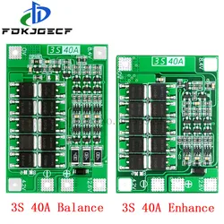 3S 40A BMS 11.1V 12.6V 18650 lithium battery protection Board with balanced Version for drill 40A current Enhance/Balance