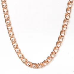 Fashion 585 Rose Gold Color Chain 3mm 5mm Wide Snake Link Necklace For Women Girls  Wedding Party Gifts 50cm 60cm CN41A