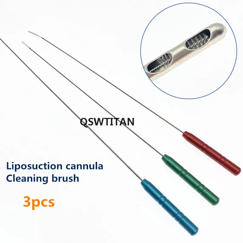 Liposuction Cannula Brush 3pcs/set Cleaning Brush Fat Stem Cell Tube Cleaning Cannula Brush