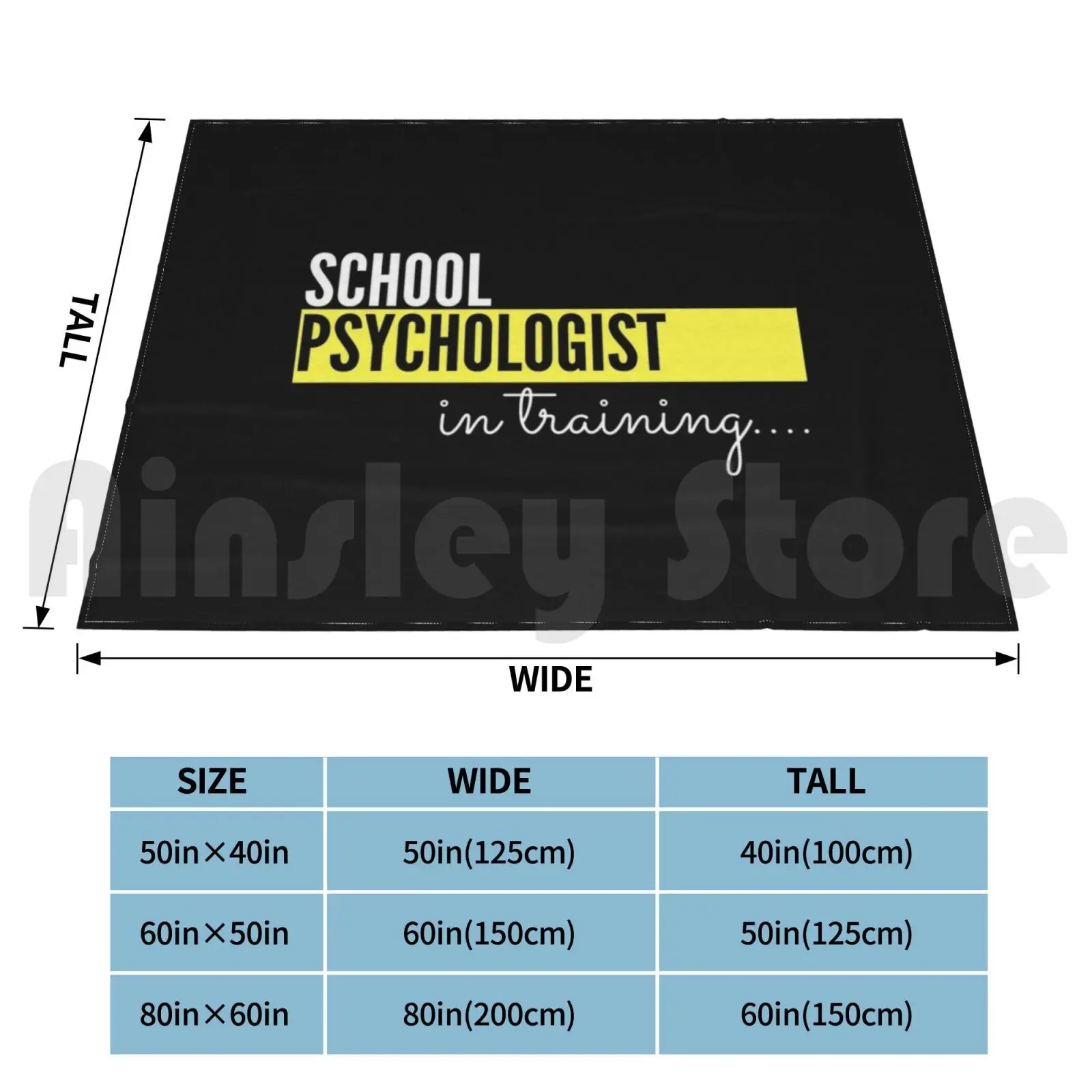 School Psychologist In Training. Blanket Fashion Custom Mood Depression Psychologist Clinical