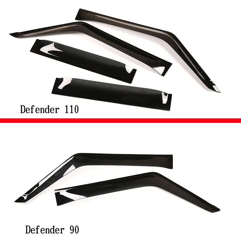 Car Windows Vent Visor Deflectors Hatchback Protection Wind Guard Sun Rain Visors Cover For Land Rover Defender 90 110  2020-24