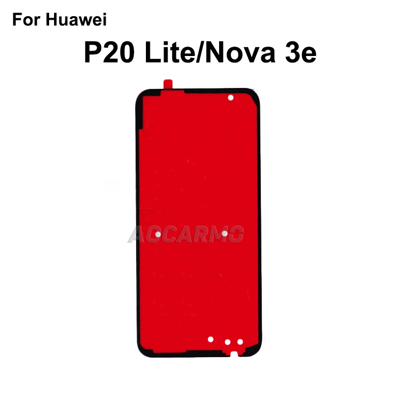 Aocarmo Back Frame Battery Cover Adhesive Rear Door Front LCD Screen Sticker Glue Tape For Huawei P20 Lite P20Lite Nova 3e