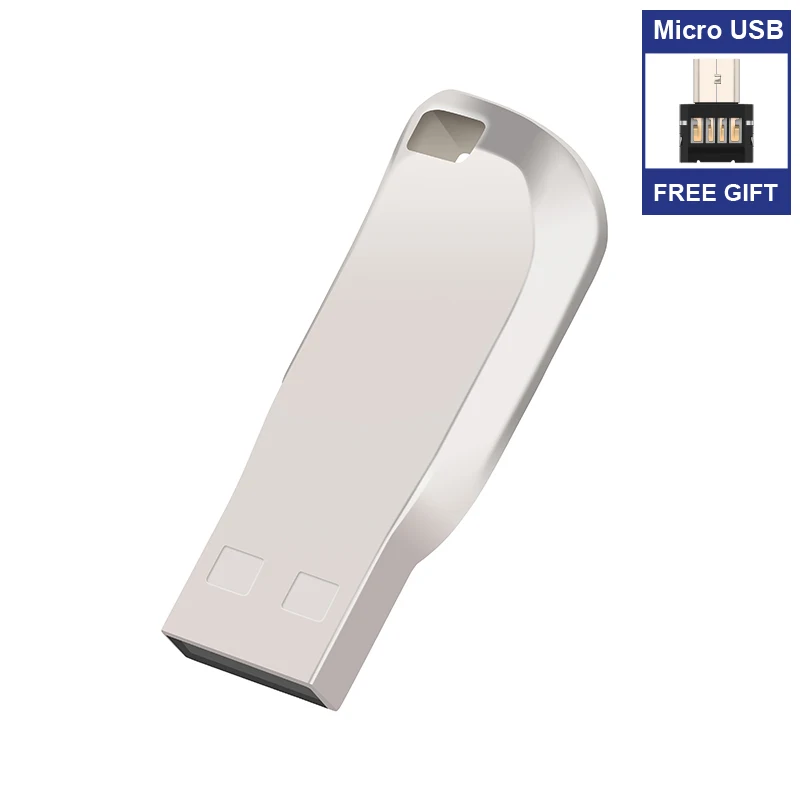 Pendrive 64Gb 32Gb 16G 8G Usb Flash Drive 128G Pen Drive Waterdicht U Disk 2.0 memoria Usb Stick Gratis Type C Of Micro Adapter