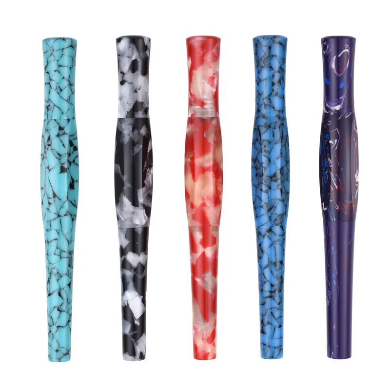 2020 Colorful Celluloid Fountain Pen  New Unique Stick Shape Pocket Mini Iridium Fine Nib 0.5mm