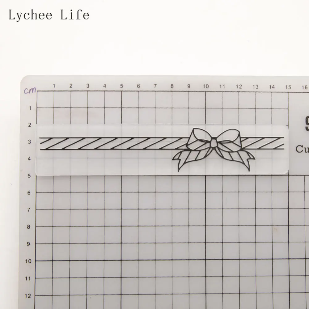 Lychee Life Bowknot Design Plastic Embossing Folder For Card Scrapbooking Photo Album Paper Making Craft Diy Template Stencils