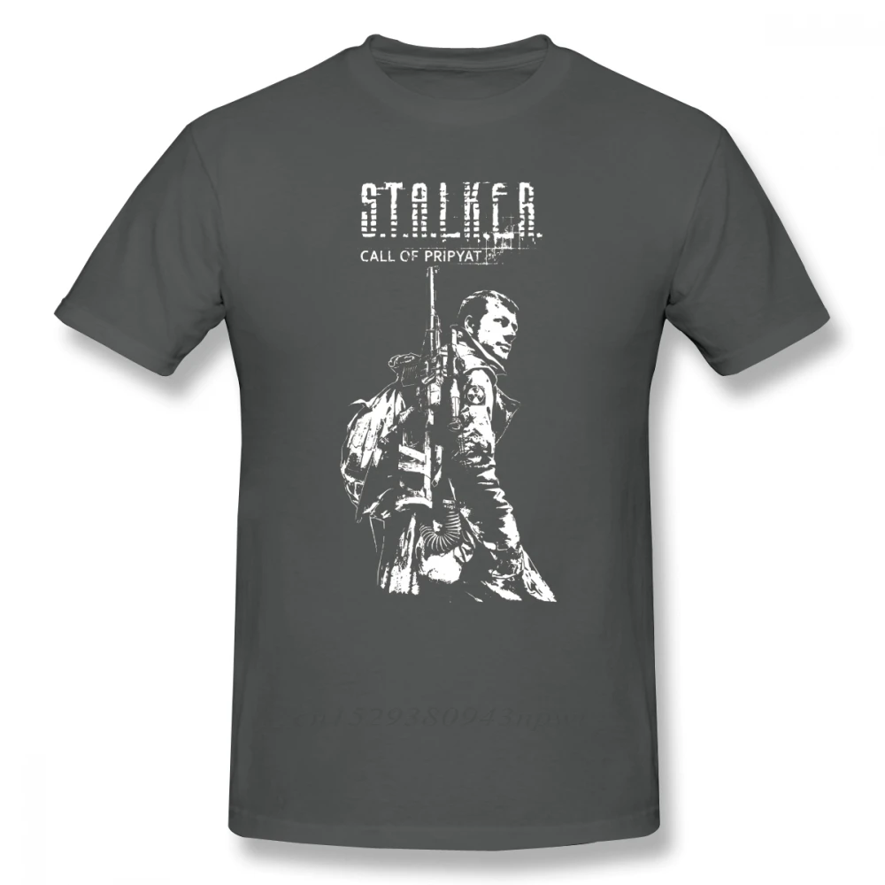 Stalker Game T Shirt Stalker COP White T-Shirt 100% Cotton Male Tee Shirt Print Casual Short-Sleeve Plus size Awesome Tshirt