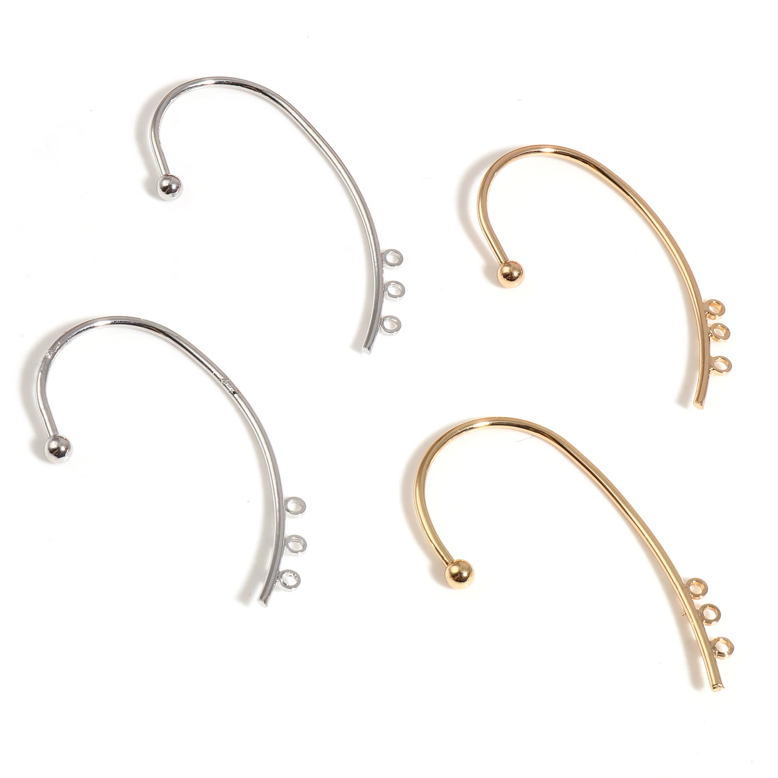 2 PCs Matel  Ear Cuff Clip On Stud Wrap Earrings Gold Color Cuff Earring Earcuff Wrap For DIY Earring Clip Jewelry Making