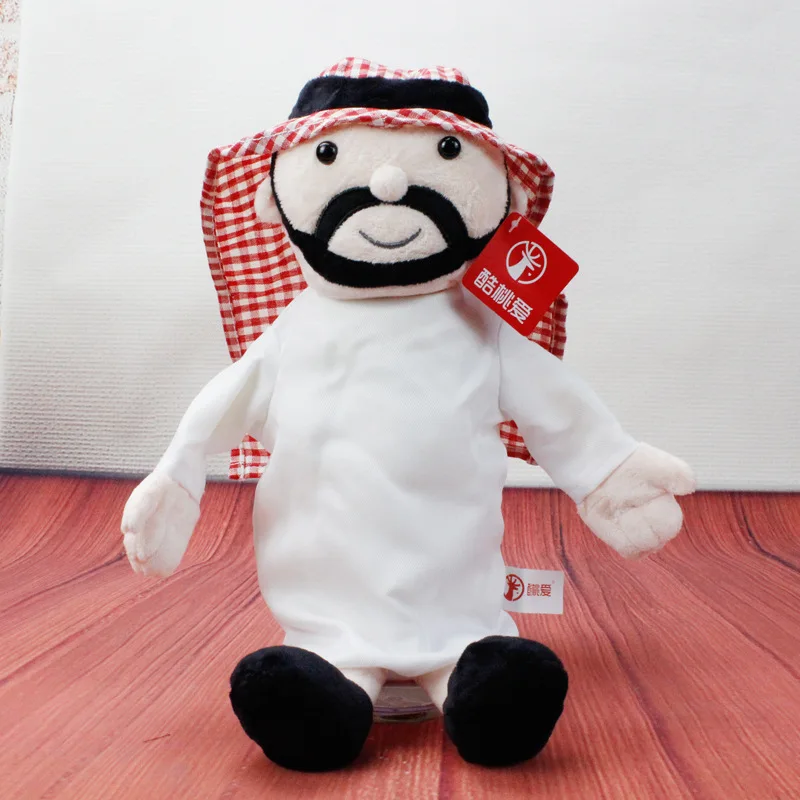 Arab Family Member Hand Puppet Plush Toy Stuffed Doll Cartoon Style Person Father Mother Baby Bedtime Story Friend Boy Girl Gift