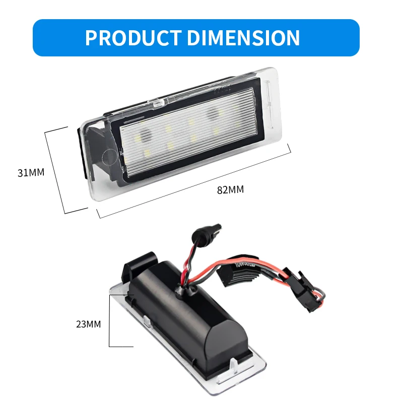 2pcs LED Licence Number Plate Light for OPEL VAUXHALL MOKKA Insignia Sports Tourer Cadillac GMC Chevrolet Cruze Camaro Corvette