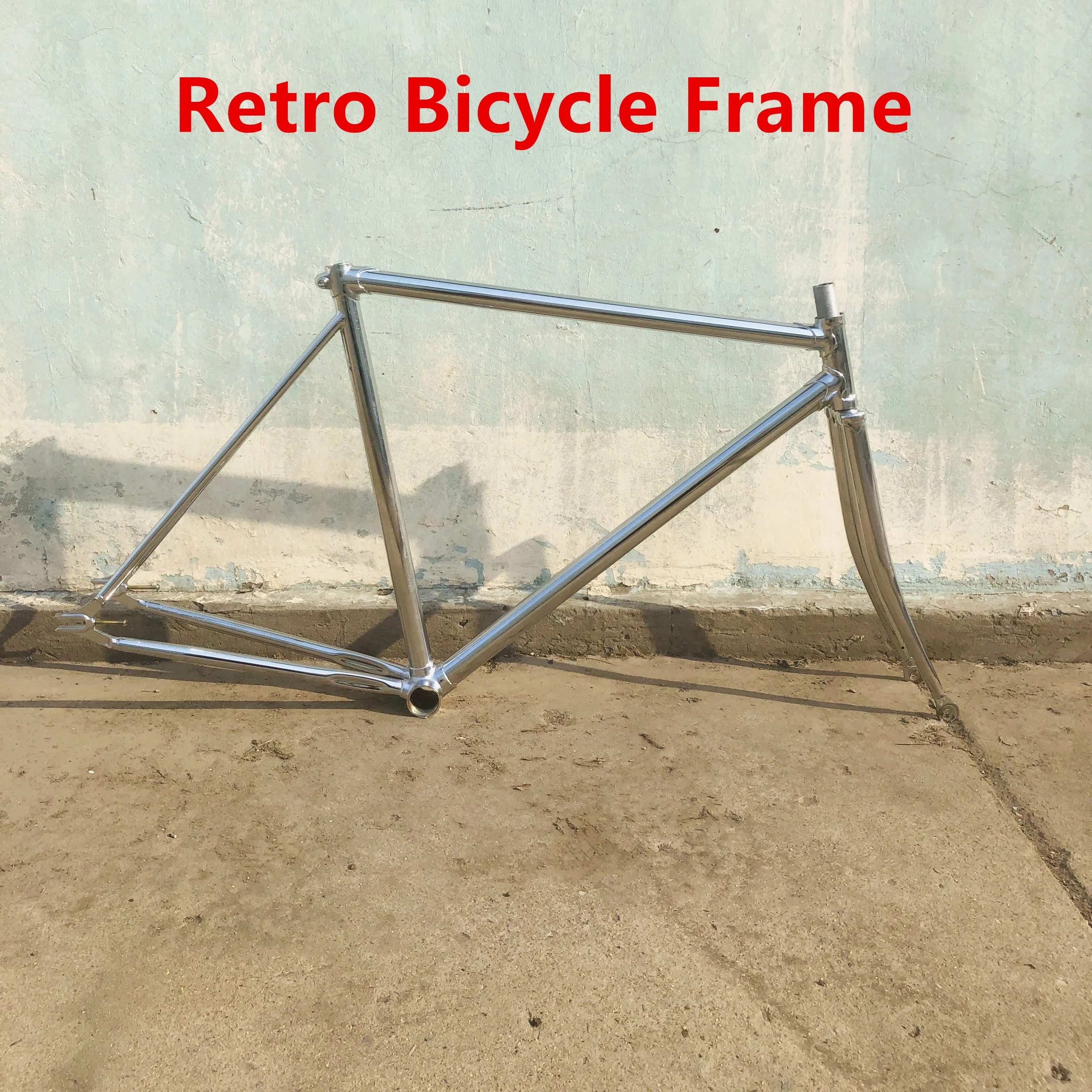 700C Vintage rama roweru Retro srebrny 52cm rower jednobiegowy Fixie dojazdy do pracy Lady części rowerowe ze stali węglowej o wysokiej wytrzymałości