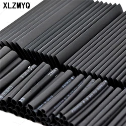127pcs/lot Heat Shrink Tubing 7.28m 2:1 Black Tube Car Cable Sleeving Assortment Wrap Wire Kit termoretractil Polyolefin Tubing