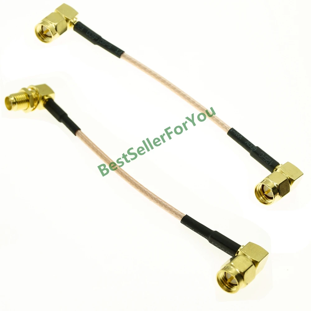 SMA male right angle to RP SMA Male Fmale 90 Degree RA connector Pigtail cable RG316 jumper