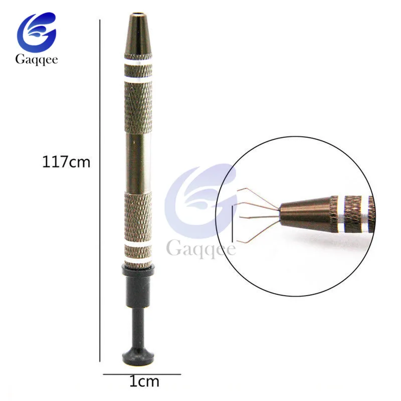 Electronic Component Grabber IC Extractor Pickup BGA Chip Picker Patch IC Suck Pen Electronic Repair Tools  Metal Four Claw