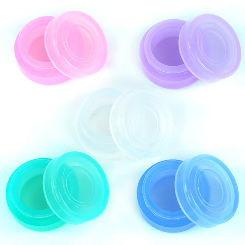 3Pcs/Lot Silicone Jar 5ml Mini Concentrate Container Storage Box