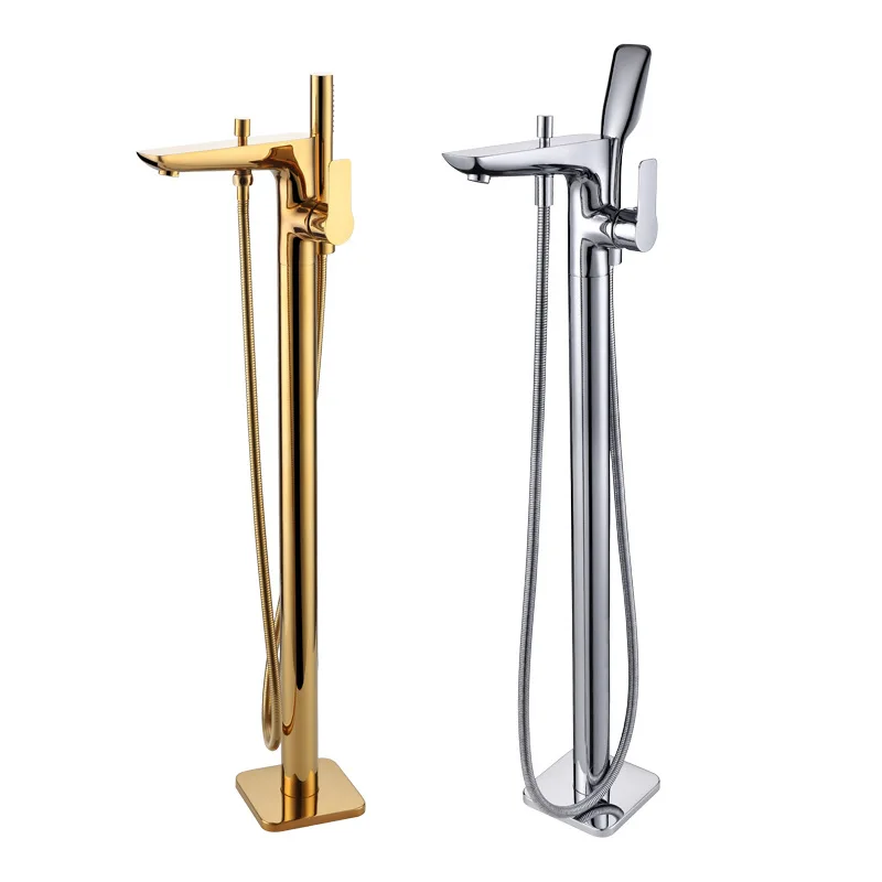 

Top Quality Luxury Brass Bathtub shower faucet Floor standing Two functions bathtub faucet Copper cold hot water Bathtub faucet