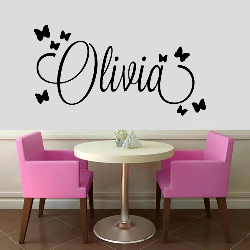 Large Size Personalized Custom Name Wall Sticker Art Decal Babys Wall Stickers For Kids Girls Boys Room Decoration Bedroom Mural