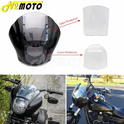 Quarter Fairing Replacement Windshield Wind Screen for Harley Sportster XL 1200 883 Iron 86-17 Dyna Low Rider Super Wide Glide