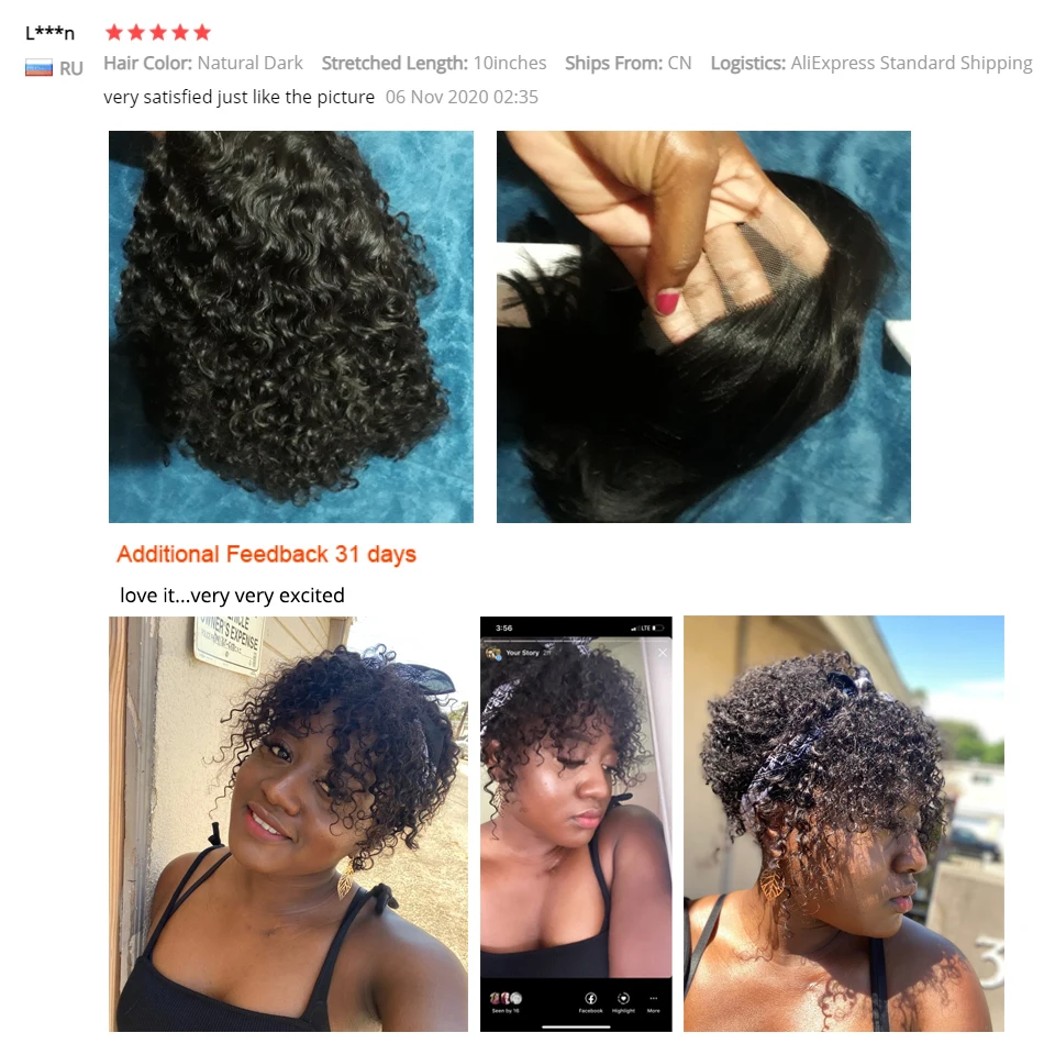 Elegante encaracolado do laço perucas de cabelo humano 100% natural brasileiro afro kinky encaracolado peruca cabelo humano remy bob perucas do laço rápido eua