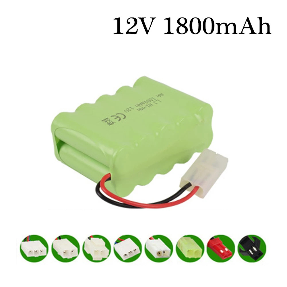 12v 1800mah NiMH Battery For Rc toy Car Tanks Trains Robot Boat Gun Ni-MH AA 1000mah 12v Rechargeable Battery 1Pcs