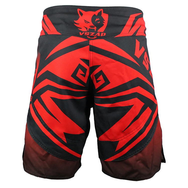 VSZAP Muay Thai Clothing Red Short Mma Sports Shorts Training Boxer Shorts Sanda Breathable Cotton Loose Boxing Boxe