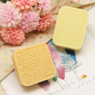 

PRZY Square Rectangular Soap Mould Carved Soap Molds Art Soap Mold Mold Silicone Handmade Soap Embossed Soap Molds Eco-friendly