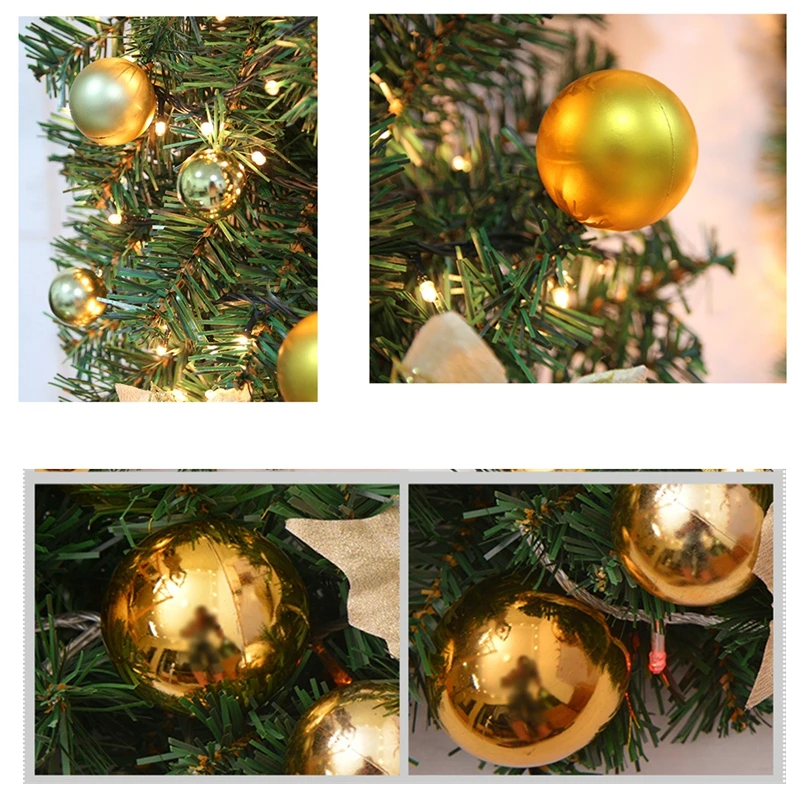 

Модный рождественский венок из ротанга 2,7 м, светодиодный светильник, цветок, световая полоса, орнамент, цветочная лента, праздничное украшение