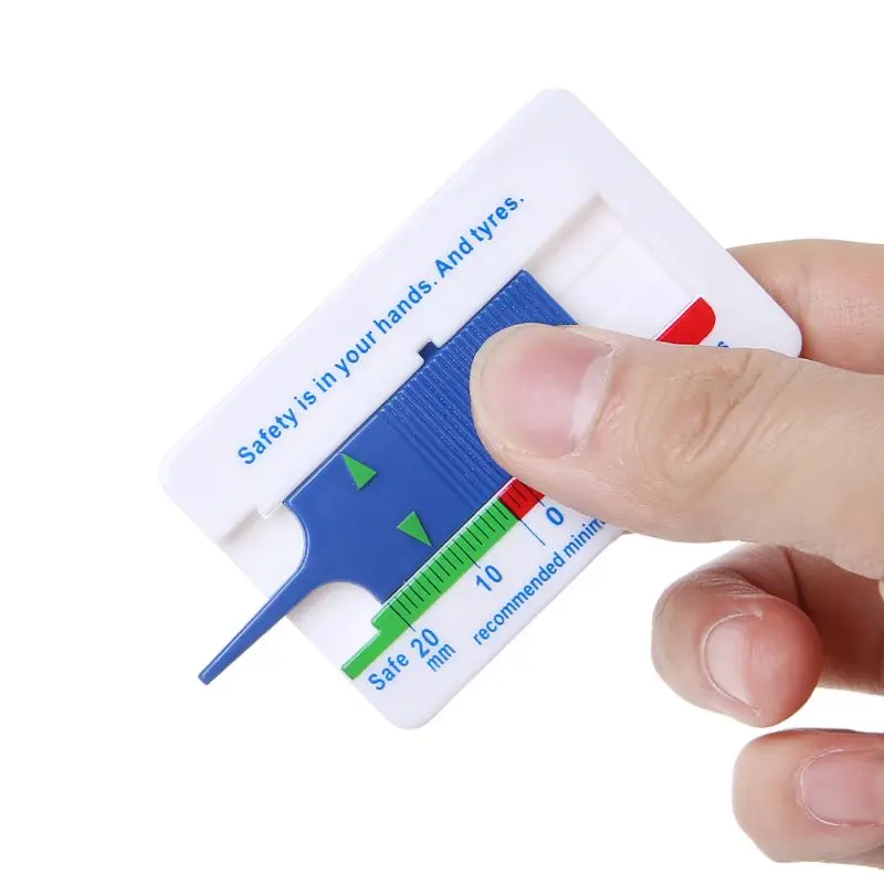 Medidor de profundidad de la banda de rodadura del neumático del coche, herramienta de medición de espesor, almohadilla de freno, regla de Monitor de zapatos, 1 ud.